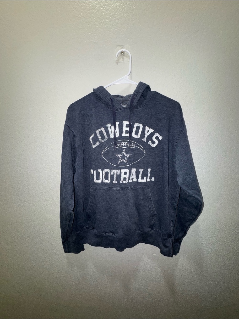 Dallas Cowboys Authentic Washed Navy Graphic Pullover Hoodie M